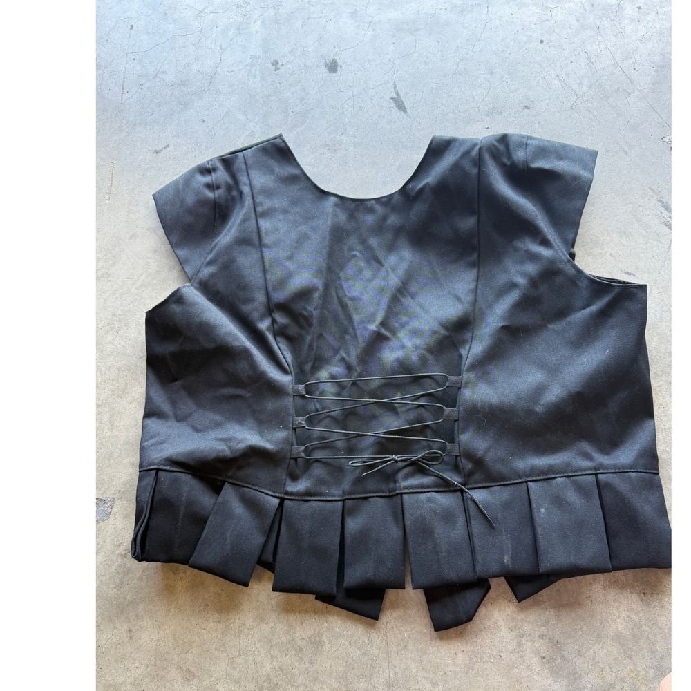 Chivalry Sports Renaissance Corset Bodice Black Lace Up Peplum Ren Faire 3X - Picture 8 of 10